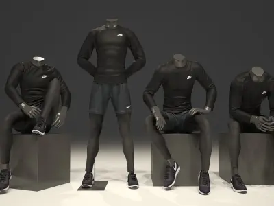 Man mannequin Nike pack 2 3D model