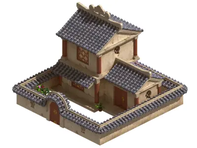 gAME Ming Dynasty - Architecture - Houses 01 3D model