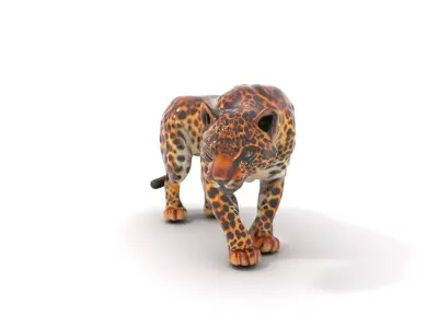 Spotted Leopard model pack Low-poly 3D model
