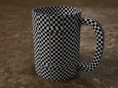 Medieval mug Low-poly 3D model