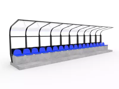 Soccer Bench 09 3D model