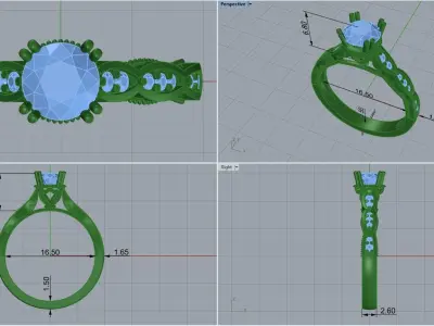 gold ring code 24 3D print model