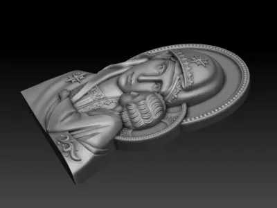 Mother of god with child 3 3D print model