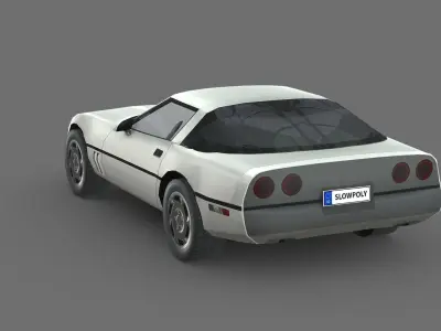 Chevrolet Corvette Coupe 1983 Low-poly 3D model