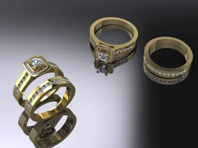 Jewelry Ring Gold 3D print model