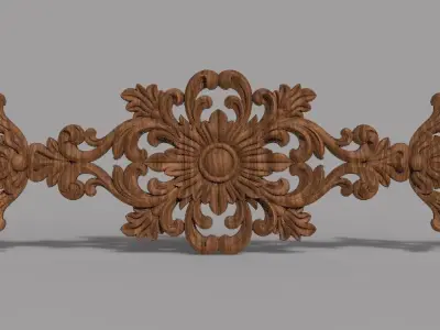 Furniture wood carving file stl for 3D print model 2256W 3D print model