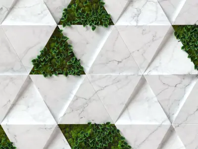 Stone Moss - Seamless wall panel texture Texture