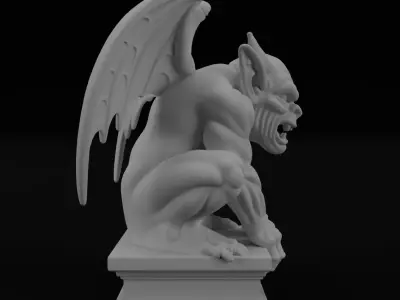 Gargoyle  figurine 3D model for 3D Printable  3D print model