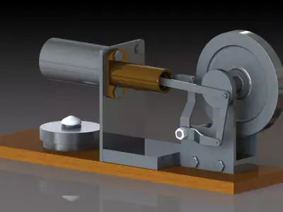 Hot air engine Free 3D model