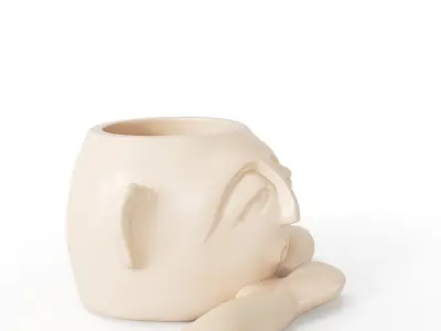 Abstract Figure Statue Pot 1 3D model