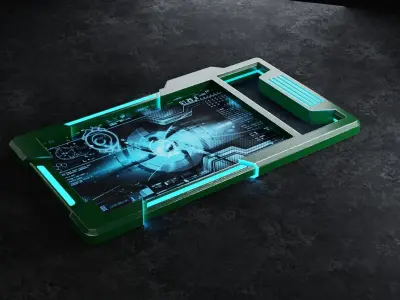 sci-fi tablet Low-poly 3D model