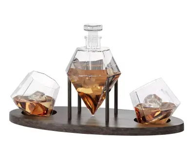 N16 Whiskey Decanter with glasses  3D model