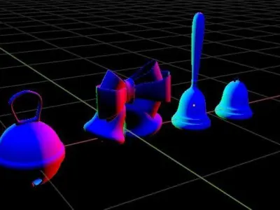 CHRISTMAS BELLS Low-poly 3D model