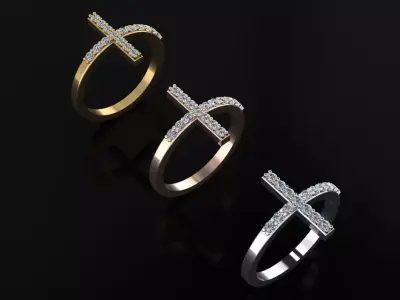 Cross Ring 3D print model shop