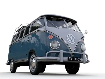 Volkswagen T1 Microbus Deluxe 1966 3D model