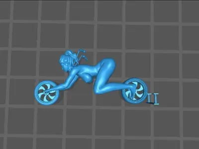 Girl Harley Davidson 3D print model