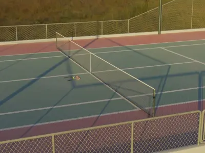 Tennis Court  Low-poly 3D model