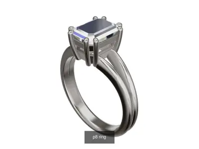 solitare engagement ring 3D Model Pack