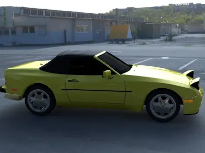 Porsche 944 Convertible HDRI 3D model