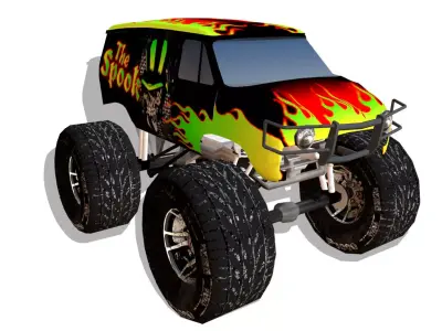 Fire Monster Truck 3D model