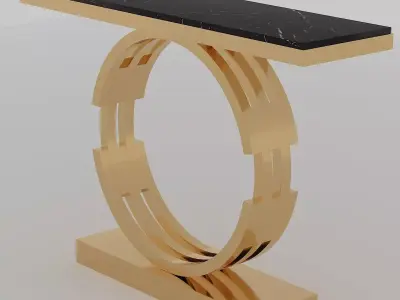 luxury golden console 3D model