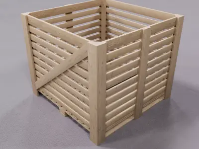 Box Pallet - 3D Model Free low-poly 3D model