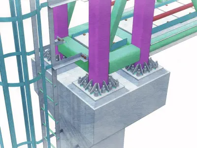 Steel Sign Board 3D model