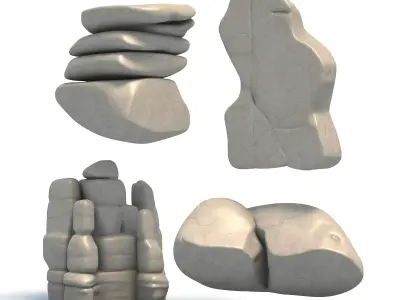 Rock Pack 4 Stone Models for Printing Vol1 3D print model