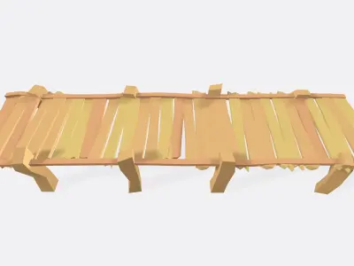 Low Poly Dock Bridge Free low-poly 3D model