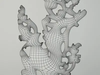 Burmese Architectural Lion Fragment 3D model