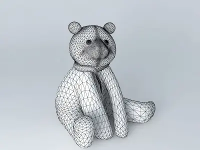 Knut polar bear with scarf Free 3D model