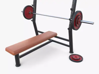 Olympic flat bench 3D model