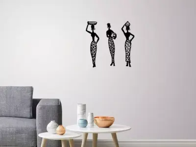 African Women wall art 2 3D print model