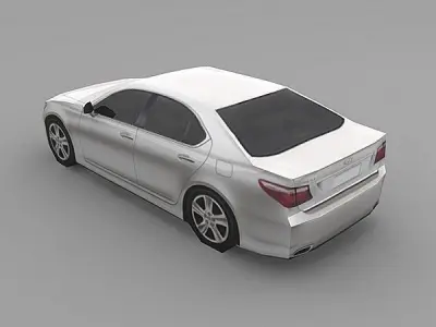 Lexus LS460 Low-poly 3D model