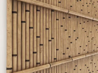 Bamboo thin branch decor n25 3D model