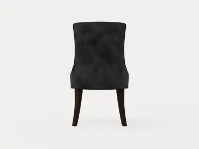 Victoria Armchair Velvet Gray Dark Brown Low-poly 3D model