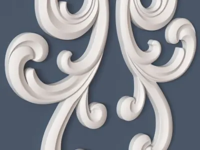 Decorative Scroll 3D model shop