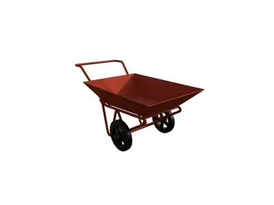 Cement cart Low-poly 3D model