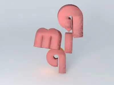 pimp letter p Free 3D model