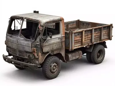 Post-Apocalyptic Wrecked Vehicles 3D Model Collection 3D Model Pack