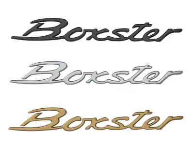 Boxster nameplate Porsche 3D print model