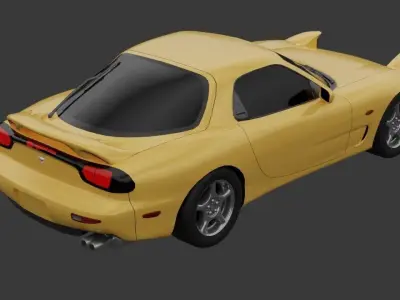 Mazda RX7 FD Low-poly 3D model