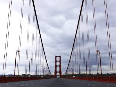 Suspension Bridge 3D model