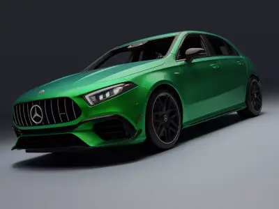 Mercedes-Benz AMG A45 S Low-poly 3D model
