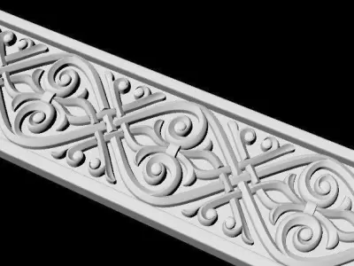 Central decor ornament for furniture 3D model 712