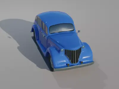  Old car without interior 3D model