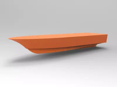 Yacht Hull 3d Printed 3D print model