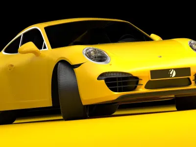 Porsche 911 Yellow 3D model