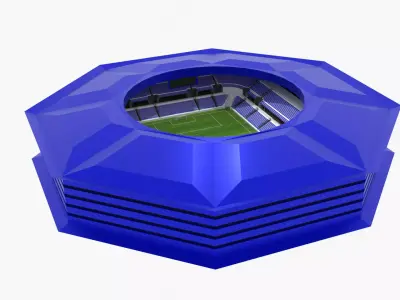 Football Stadium Low-poly 3D model 45
