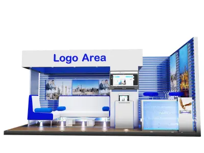 Booth Exhibition Stand a380a 3D model